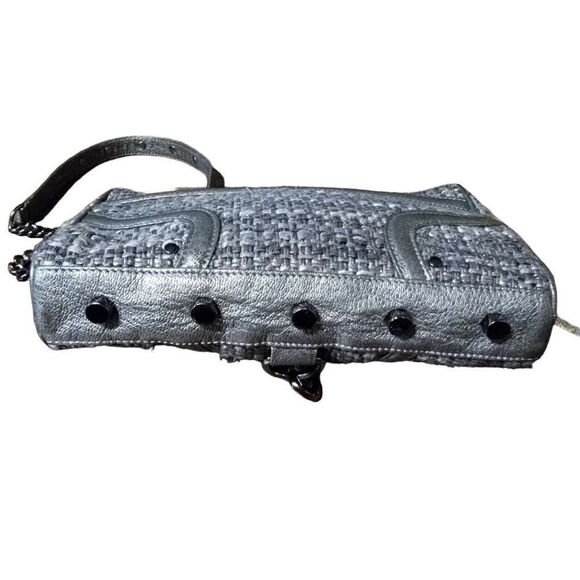 Rebecca Minkoff Mac Bombe Tweed Crossbody Shoulder Bag Designer Purse Rock Prof - Picture 5 of 6